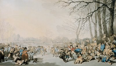 Patinadores en el Serpentine de Thomas Rowlandson