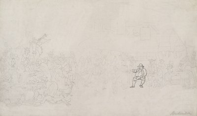 Boceto para «El reclutador» de Thomas Rowlandson
