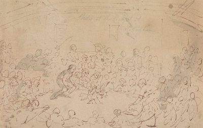 Dibujado en el Cockpit, Nottingham de Thomas Rowlandson