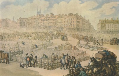 Mercado de carne de Smithfield, c. 1816, 1944 de Thomas Rowlandson