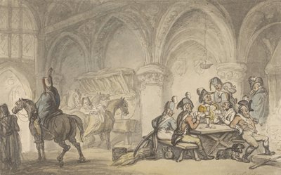 Soldados de juerga en una posada de Thomas Rowlandson