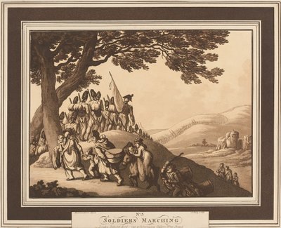 ¿Soldados marchando?, c.1798 de Thomas Rowlandson