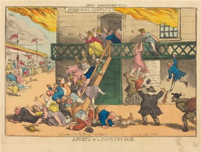 Deportes de una feria rural de Thomas Rowlandson