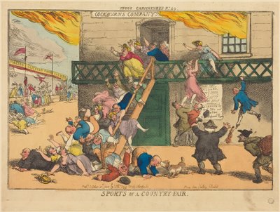 Deportes de una feria rural de Thomas Rowlandson