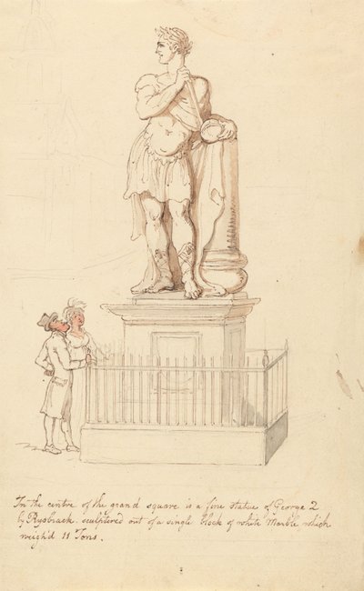 Estatua de Jorge II, Greenwich de Thomas Rowlandson