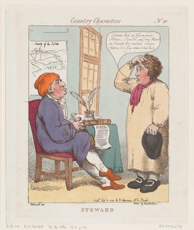 Mayordomo, 10 de septiembre de 1799 de Thomas Rowlandson