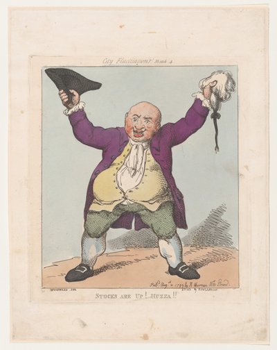 ¡Las acciones están subiendo! ¡Hurra!, 10 de agosto de 1799 de Thomas Rowlandson