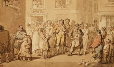 Músicos callejeros, 1823 de Thomas Rowlandson