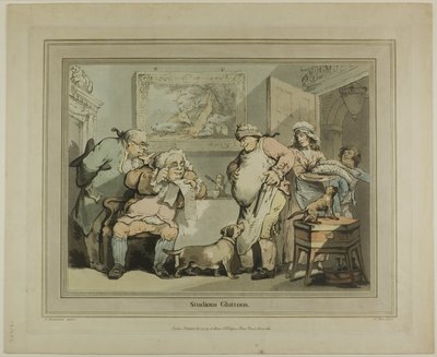 Glotones estudiosos de Thomas Rowlandson
