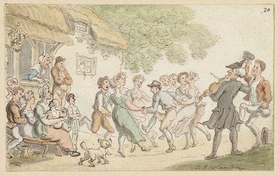 Estudio para Dr. Syntax y deportes rurales de Thomas Rowlandson