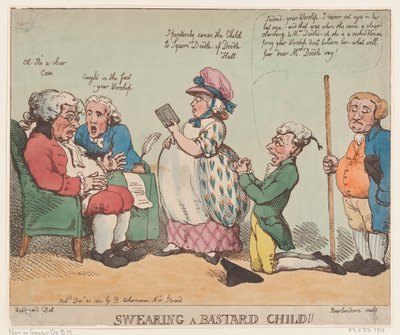 Jurando un Niño Bastardo!, 20 de diciembre de 1800 de Thomas Rowlandson