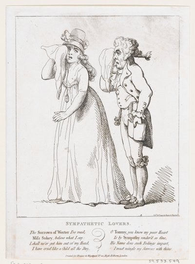 Amantes Simpáticos, 6 de febrero de 1797 de Thomas Rowlandson
