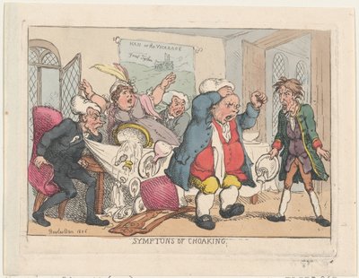 Síntomas de asfixia, 1806 pub. 25 de agosto de 1808 de Thomas Rowlandson
