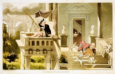 Syntax observando las estrellas, c1815 de Thomas Rowlandson