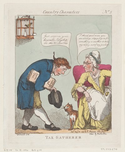 Recaudador de Impuestos, 30 de agosto de 1799 de Thomas Rowlandson