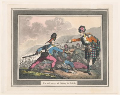 La ventaja de cambiar la pierna, septiembre de 1798 de Thomas Rowlandson