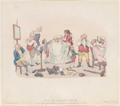 La barbería, 20 de marzo de 1803 de Thomas Rowlandson