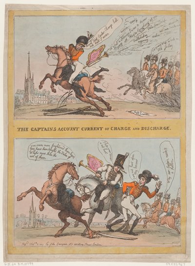 Cuenta corriente del capitán de cargo y descarga, 3 de febrero de 1807 de Thomas Rowlandson