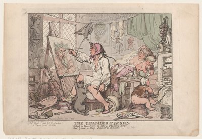 La cámara del genio, 2 de abril de 1806 de Thomas Rowlandson