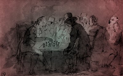 Los jugadores de ajedrez de Thomas Rowlandson