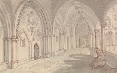 Los claustros de un monasterio de Thomas Rowlandson