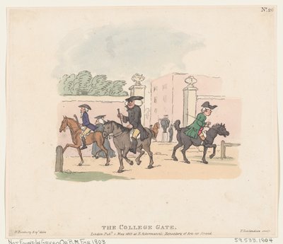 La puerta del colegio, 1 de mayo de 1803 de Thomas Rowlandson