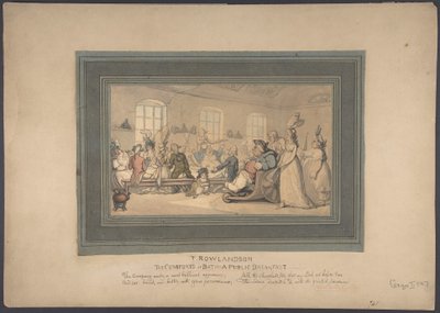 Las delicias de Bath: un desayuno público de Thomas Rowlandson