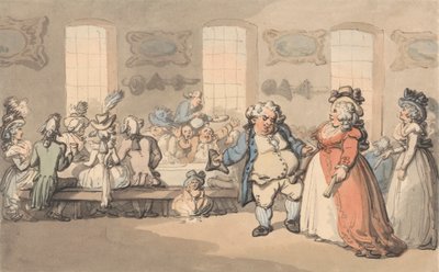 Las comodidades del baño: El desayuno de Thomas Rowlandson