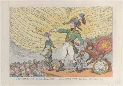 El Munchausen corso - Tarareando a los chicos de París, 4 de diciembre de 1813 de Thomas Rowlandson