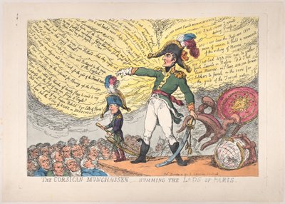 El Munchausen Corso - Tarareando a los Chicos de París, 4 de diciembre de 1813 de Thomas Rowlandson