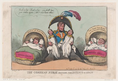 La enfermera corsa calmando a los infantes de España, 12 de julio de 1808 de Thomas Rowlandson