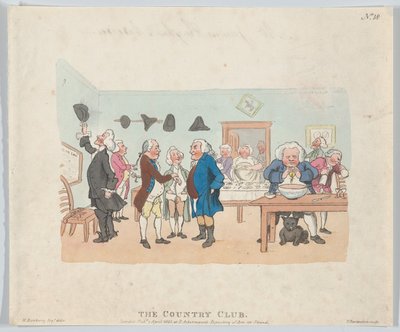 El club de campo, 7 de abril de 1803 de Thomas Rowlandson