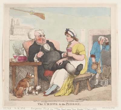 El Cuervo y la Paloma, 1 de octubre de 1799 de Thomas Rowlandson