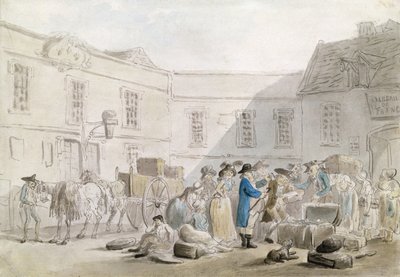 La Aduana en Boulogne de Thomas Rowlandson