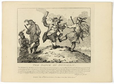La Danza del Dun-Can, del Tour de las Hébridas de Boswell de Thomas Rowlandson