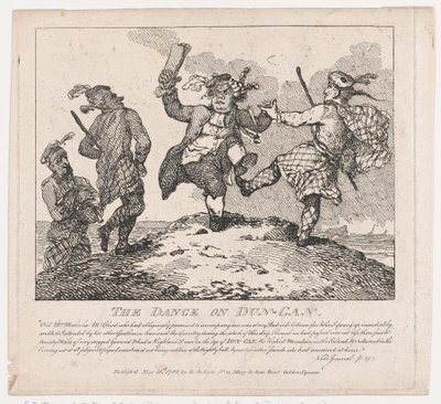El Baile en Dun-Can Bellezas Pintorescas de Boswell, Parte Segunda, 15 de mayo de 1786 de Thomas Rowlandson