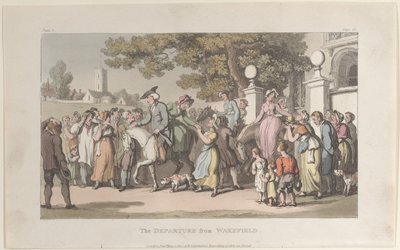 La partida de Wakefield, de El vicario de Wakefield, 1 de mayo de 1817 de Thomas Rowlandson