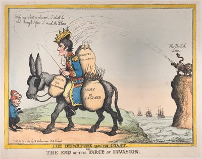 La partida de la costa, o el fin de la farsa de la invasión, 1 de octubre de 1805 de Thomas Rowlandson