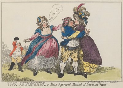 El Método Más Aprobado de Asegurar Votos de Devonshire, 12 de abril de 1784 de Thomas Rowlandson