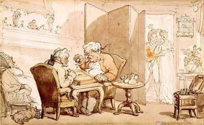 Los jugadores de dados de Thomas Rowlandson