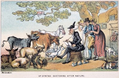 El doctor dibuja animales de granja de la naturaleza - en "Doctor Syntax