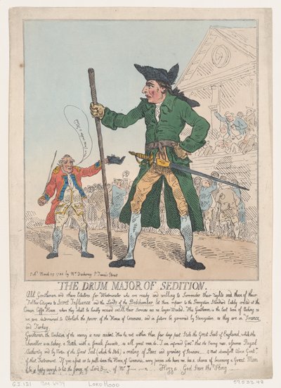 El tambor mayor de la sedición, 29 de marzo de 1784 de Thomas Rowlandson