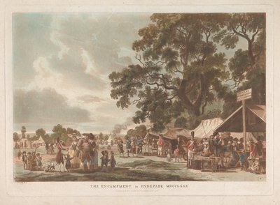 El campamento de Hyde Park de Thomas Rowlandson