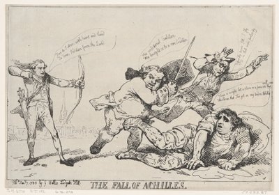 La caída de Aquiles, 7 de enero de 1785 de Thomas Rowlandson