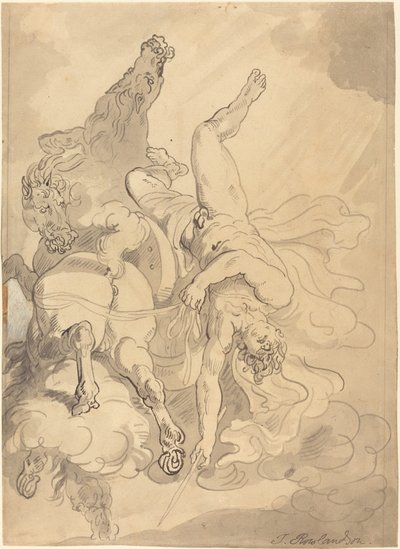 La caída de Faetón de Thomas Rowlandson