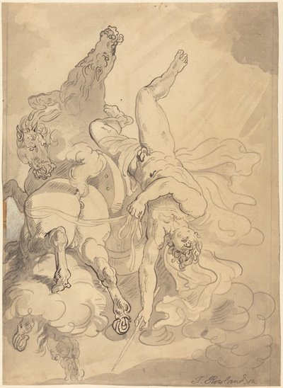 La caída de Faetón de Thomas Rowlandson