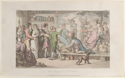 El retrato de la familia, de El vicario de Wakefield, 1 de mayo de 1817 de Thomas Rowlandson