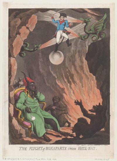 La huida de Bonaparte de Hell-Bay, 7 de abril de 1803 de Thomas Rowlandson