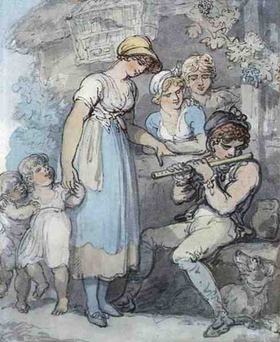 El Flautista de Thomas Rowlandson