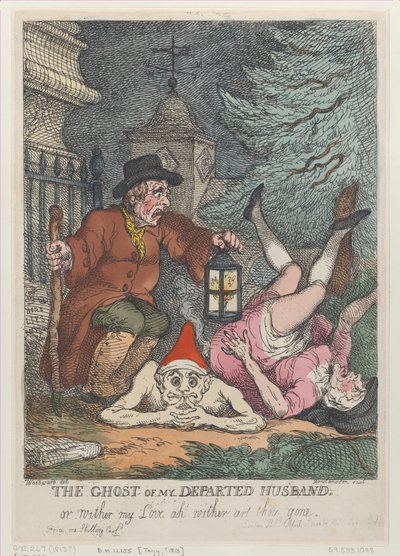 El Fantasma de Mi Esposo Fallecido, o Adónde ha Ido Mi Amor de Thomas Rowlandson
